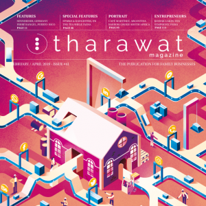 Tharawat magazine cover for February/April 2019