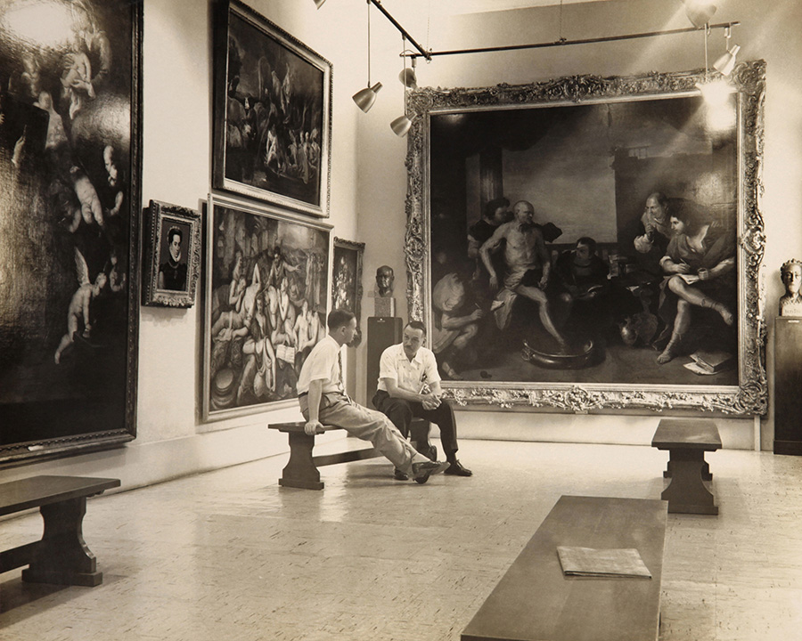 Luis Antonio Ferré talks to Dr. Rene Taylor, the first Director of the Ponce Art Museum
